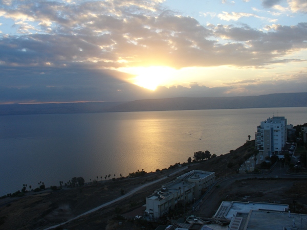 Zachód nad Jeziorem Galilejskim - Tyberiada
