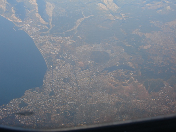 Morze Śródziemne - widok z okna samolotu
